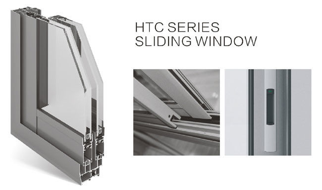 анодированное алюминиевое сползая окно, вертикаль сползая алюминиевое окно, стеклянную дверь сползая окна